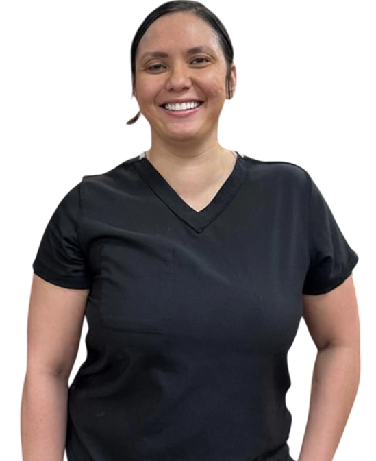 Family Tree Chiropractic massage therapist smiling wearing black
