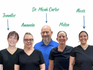 Family Tree Chiropractic Team Smiling Together With Names